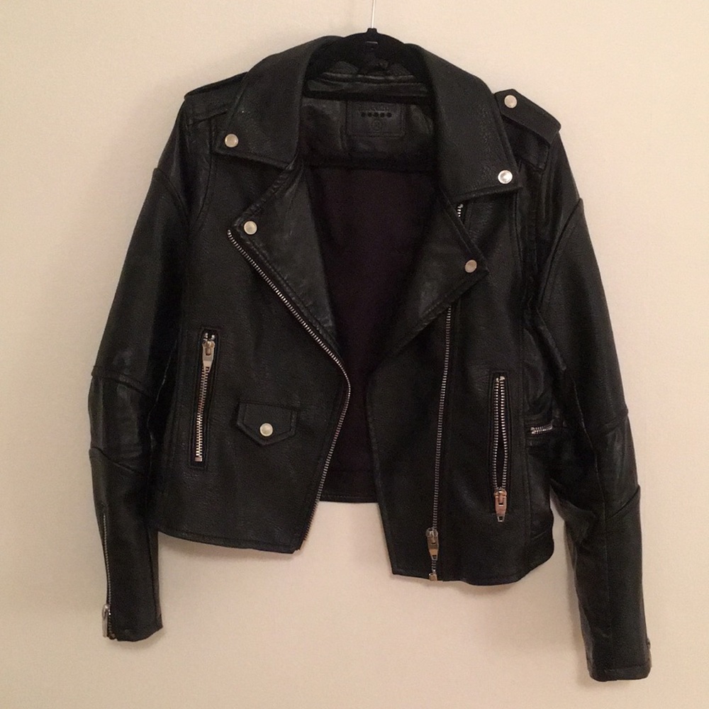 Black NYC Black Leather Jacket